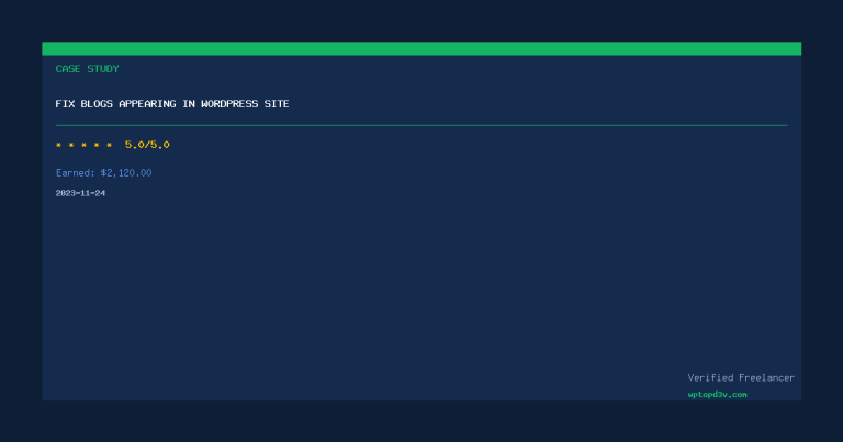 Fix blogs appearing in wordpress site