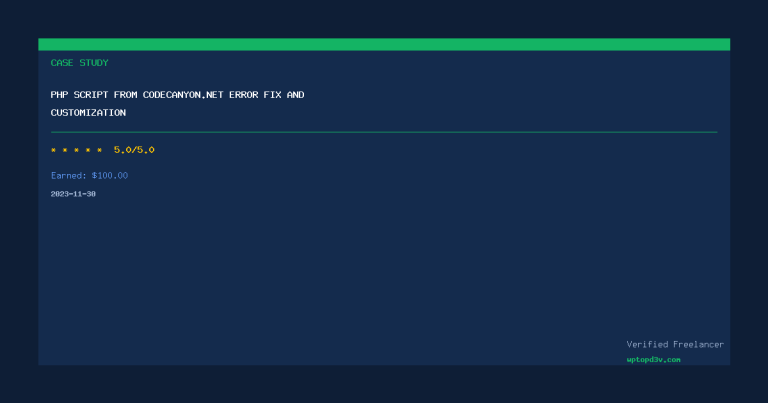 PHP script from codecanyon.net Error fix and customization