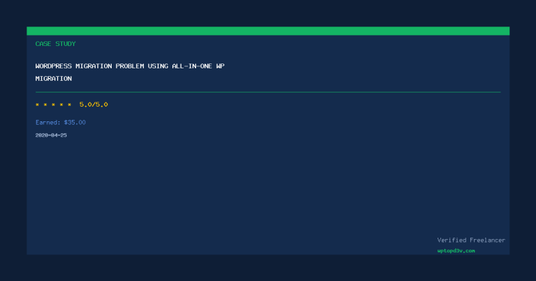 WordPress migration problem using All-in-One WP Migration