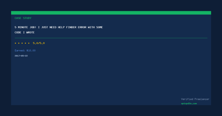 5 minute job! I just need help finder error with some code I wrote