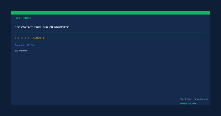Fix contact form bug on WordPress