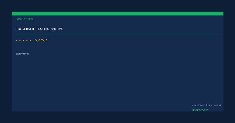 Fix website hosting and DNS